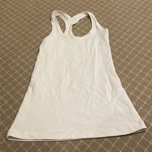 Lululemon cool razer back nulu white tank top